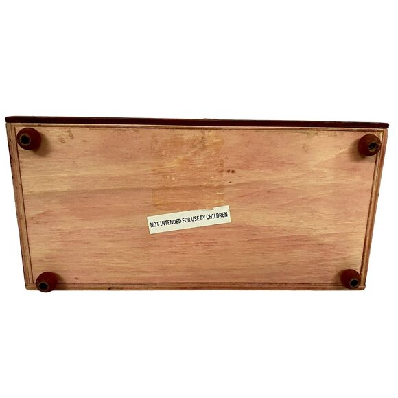 Ferris Wheel Music Box  Snowman Christmas Working We Wish You a Merry Xmas Wood - Picture 7 of 7